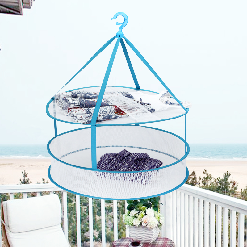 Uqi sun-clothed basket clotheshorse sweatshirt clothes tiled and dried net pockets wool hanger clotheshorse clotheshorse