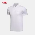 Li Ning ngắn tay áo polo nam đào tạo hàng loạt nhanh chóng làm khô bình thường mát áo khoác nam ngắn mùa hè thể thao