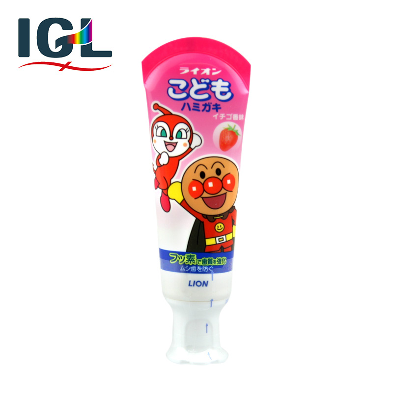 【保税区】狮王Lion面包超人儿童牙膏草莓味 防蛀牙龋齿可吞咽