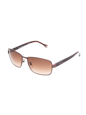 Ermenegildo Zegna 玫瑰金色方形太阳眼镜