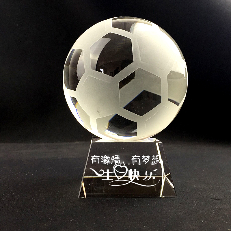 Crystal football model lettering Tanabata Valentine's Day Birthday gift boy creative boy boyfriend boyfriend ornaments