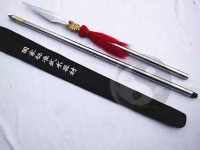 Stainless steel faucet overlord gun Red tassel gun Swimming dragon gun Dragon big gun Tai chi gun Spear equipment Eighteen weapons