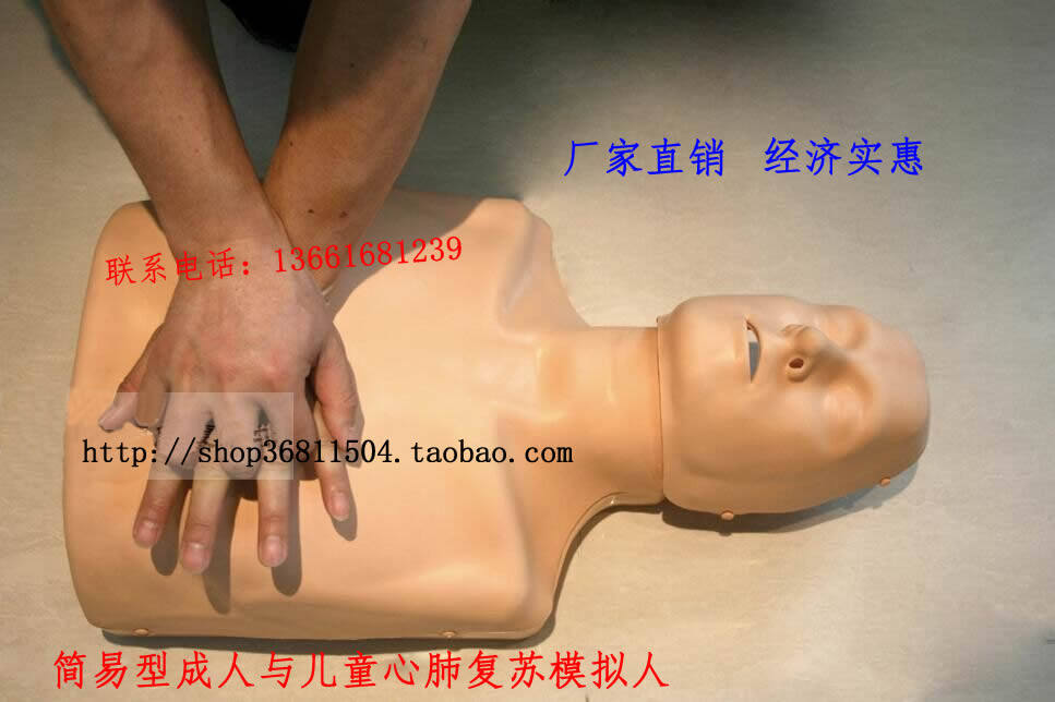 简易型可调式心肺复苏模拟人 半身CPR复苏模拟人