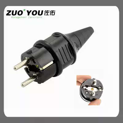 European standard wiring plug 16A white two-legged cylindrical European plug European standard German standard French generator line