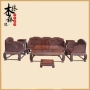 Chính hãng gỗ gụ gỗ nội thất sofa gỗ hồng mộc Miến gỗ thô thô sofa trái cây lớn gỗ hồng sắc sofa gỗ gụ - Bộ đồ nội thất mẫu kệ tivi đơn giản