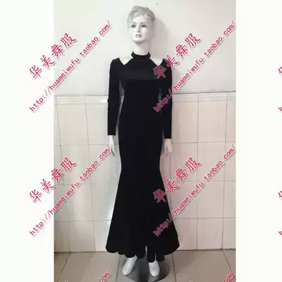 Huamei promotion new national standard social dance clothes show thin bag hip dance dress professional modern dance practice suit B180