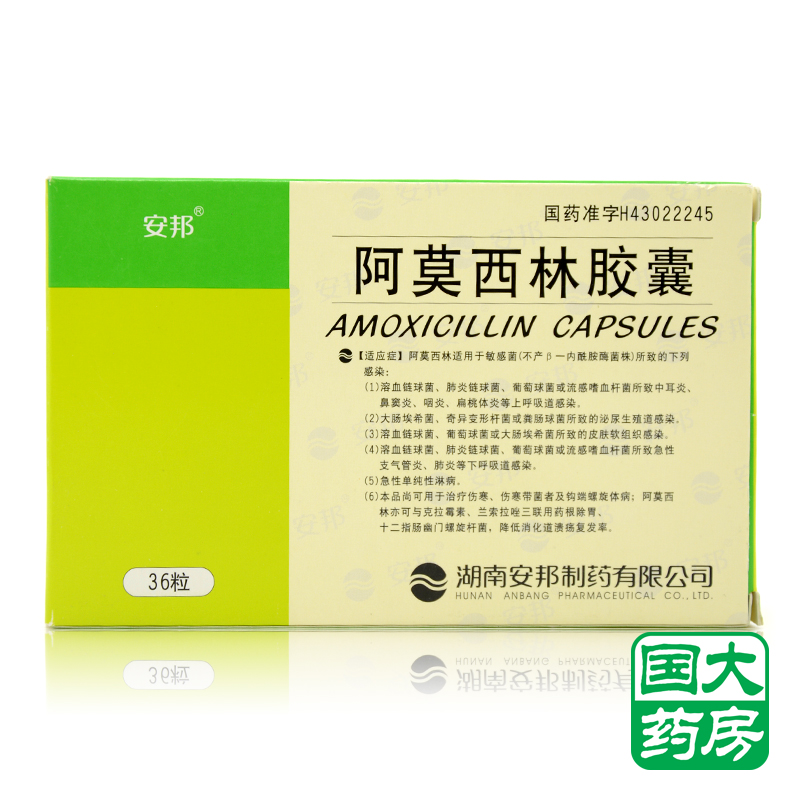 安邦 阿莫西林胶囊 0.25g*36粒/盒