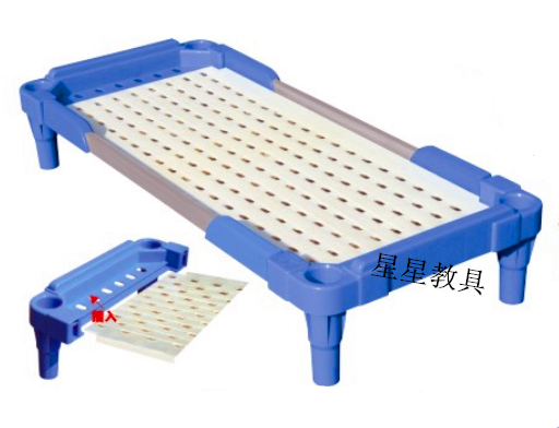 Kindergarten Bed Afternoon Nap Bed New Children Plastic Bed Lunch Break Folding Bed Early Education Center Baby Special Care Tube Bed