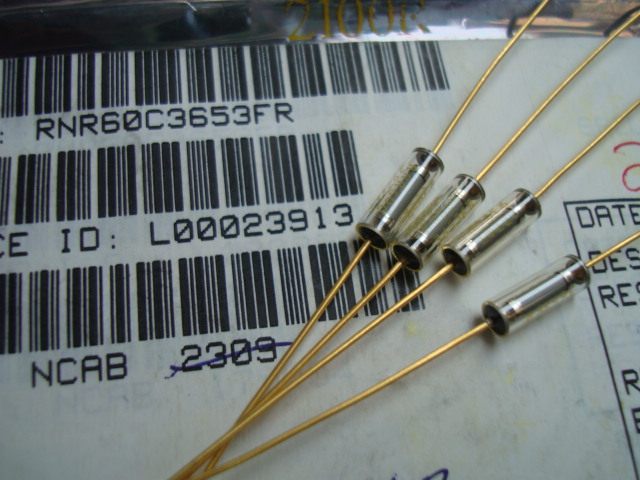 Original Vishay Gold Foot 1W 365K Gen 360K 0 1% Glass Fiber High Precision Fever Resistor