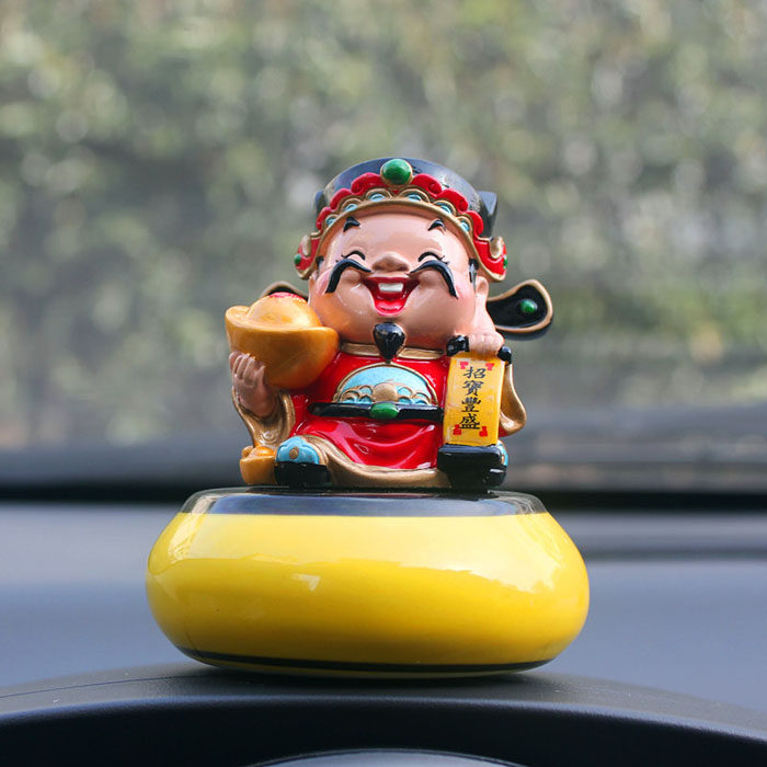 车香水座 车内车载座式香水高档香水座摆件 招宝丰盛财神 包邮