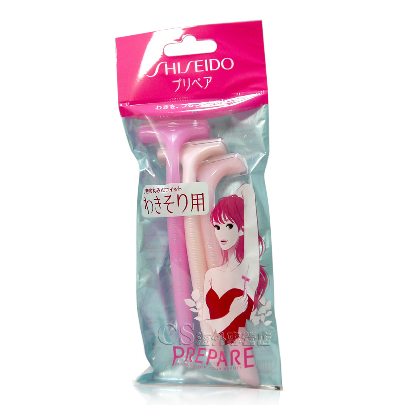 日本Shiseido资生堂PREPARE女士美体腋毛刀刮毛刀剃毛刀 单把