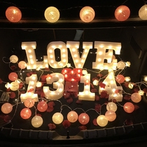 Car trunk proposal surprise decoration Creative supplies Romantic confession Commemorative birthday props led letter light