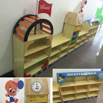 Kindergarten Cartoon Free Combo Cabinet Childrens Toy Containing Cabinet Area Locker Area Corner Bookshelf Teaching Aids Cabinet