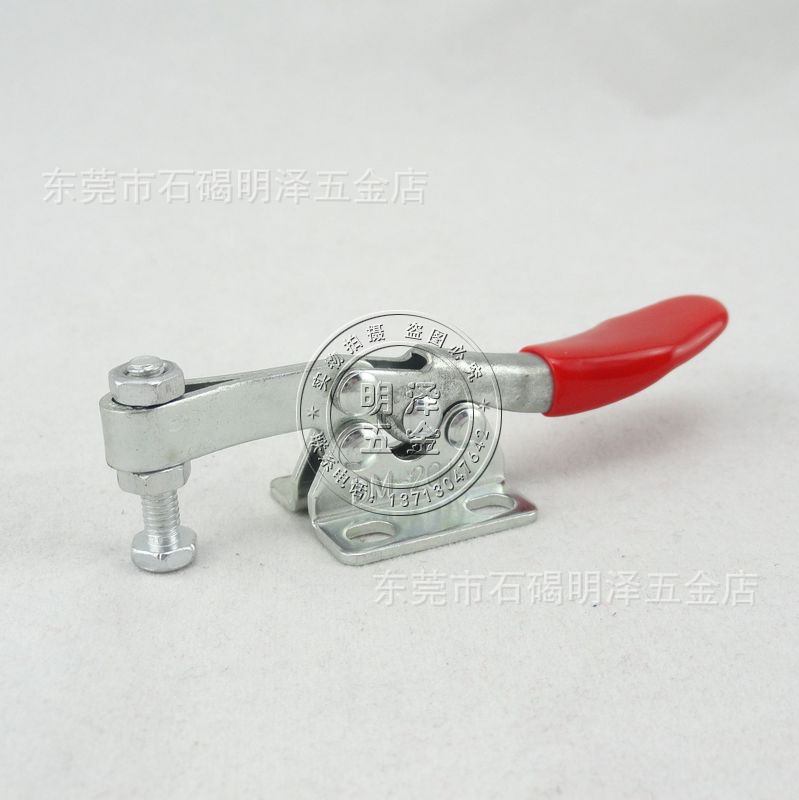 Get the horse clamp horizontal quick clamp DEMA-201A straight quick clamp iron head rubber head pressing fixing