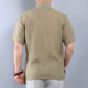 Wei Ma Shi Đặng người đàn ông mới của ngắn tay Tang phù hợp với mùa hè áo sơ mi đáy áo 苎麻 phong cách Trung Quốc trang phục dân tộc trung niên quần nam đẹp Trang phục dân tộc