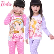 Barbie đồ lót trẻ em đặt bông cô gái trong lớn trẻ em mùa thu quần áo bông cô gái bé đồ ngủ mỏng