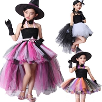 Halloween phù thủy cosplay phù thủy váy nhập vai trẻ em bên giả trang váy cưới cô gái váy đầm cho be gái 14 tuổi