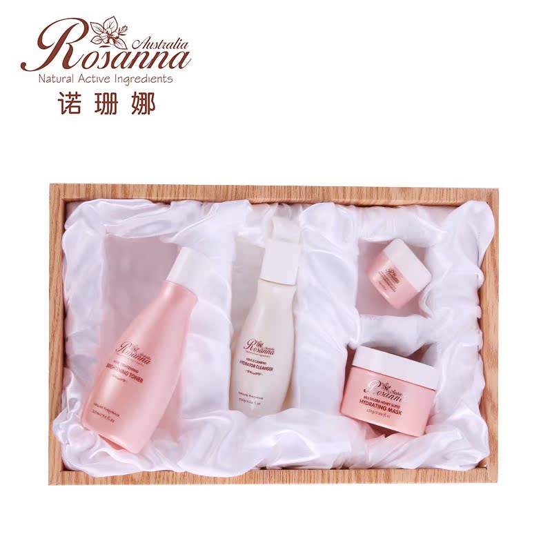 Rosanna/诺珊娜保湿基础护理套装 爽肤水 洁面液 百花蜜睡眠面膜