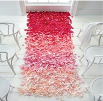 Simulated petals wedding scene carpet nonwoven wedding products rose petals wedding room decoration of white layout