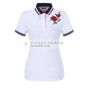 18 hè mới Hàn Quốc mua áo phông nữ FANTO * thêu tay ngắn Áo thun golf thể thao POLO