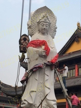 Buddhist statue stone sculpture Buddha statue marble white marble Guanyin Bodhisattva stone sculpture three-sided Guanyin Bodhisattva statue