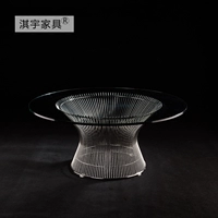 Thiết kế nội thất bàn kính platner Bàn cà phê Plattner kính cường lực thép không gỉ bàn tròn - Đồ nội thất thiết kế sofa đẹp