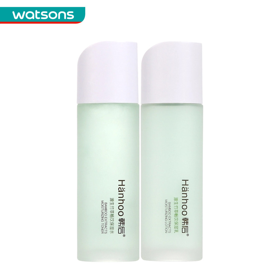 【屈臣氏】组合价韩后源生竹萃畅饮保湿水100ml+保湿乳100ml