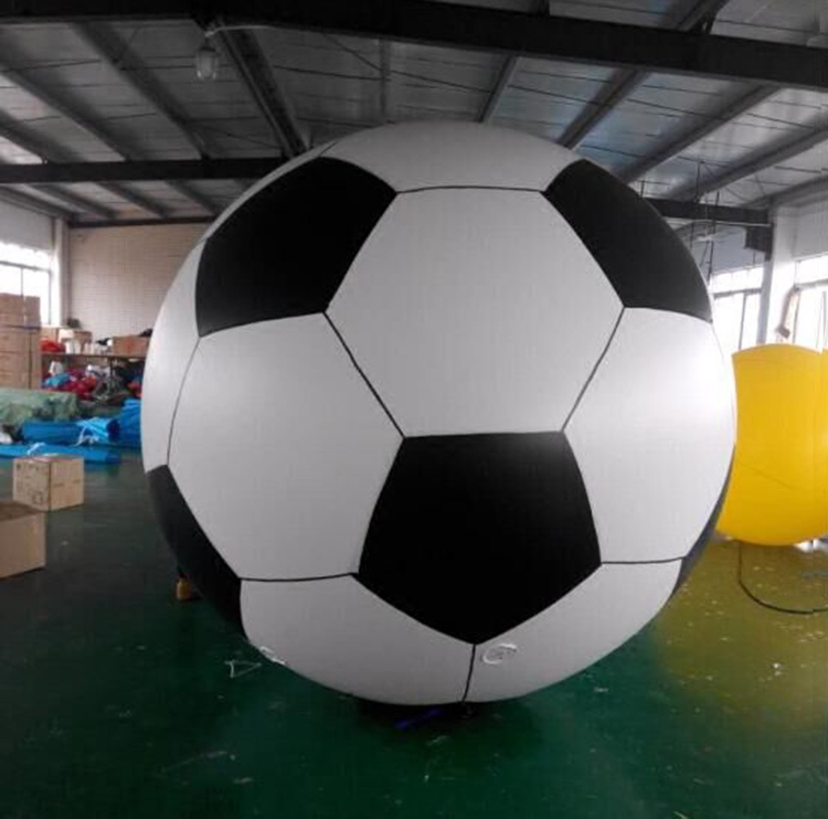 Inflatable football balloon PVC decoration custom printed word luminous advertising campaign printing Air falling ground model air mold