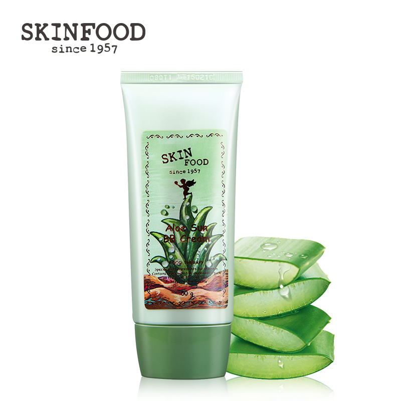 skinfood思亲肤 芦荟防晒遮瑕霜1号明亮肤色保湿控油裸妆遮瑕定妆