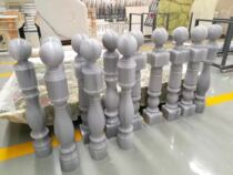 Natural jade translucent stone jade type general column vase column craft cloud white jade railing handrail villa