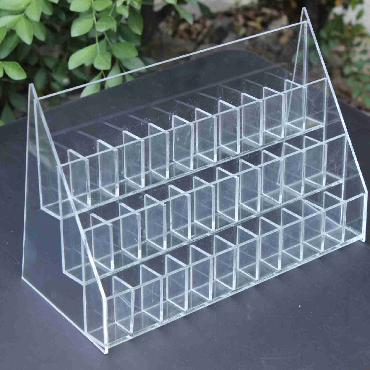 Eyeline Liquid Shelf Acrylic Shelf Plaid Shop Display Shelf of Cosmetic Exhibition Rack of Cosmetic Exhibition Rack of Shelves Red Shelf