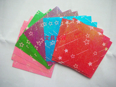 Pearlescent paper thousand paper crane origami single-sided color copy paper tape flower flash paper 20 7x7cm bright color