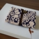 Lu Yizhi phong cách dân tộc thẻ túi văn học nữ túi gốc vải thủ công - Chủ thẻ