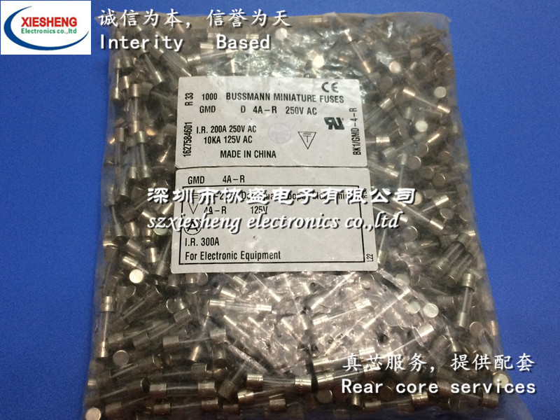 Bussmann Slow-Blow Glass Tube Fuse 5*20mm Gmd-4-R D4A250V T4A250V
