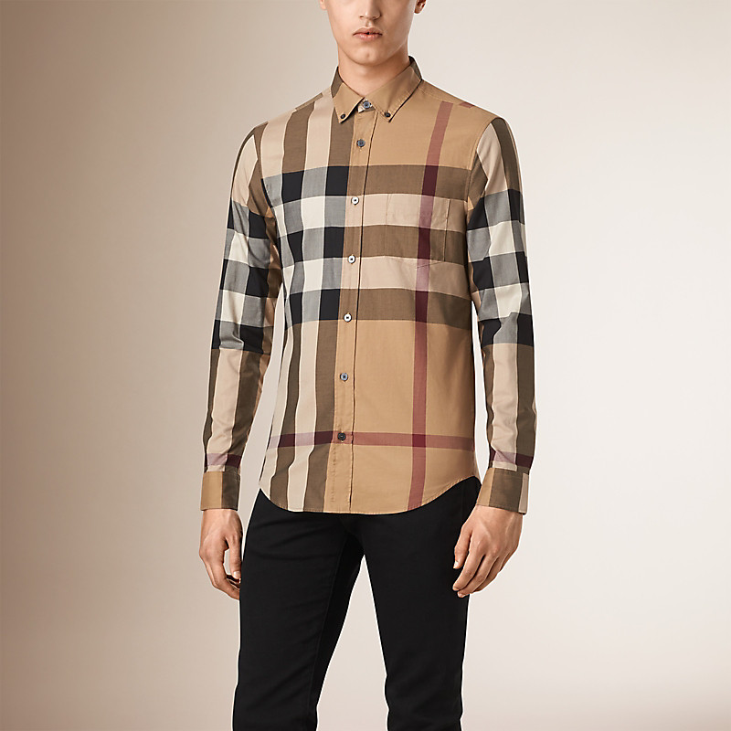 BURBERRY/博柏利超特大格纹棉质衬衫 40083851