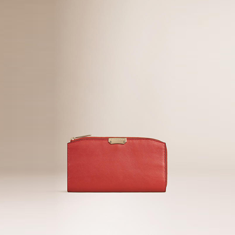 BURBERRY/博柏利光泽皮革全拉链钱夹 39916071