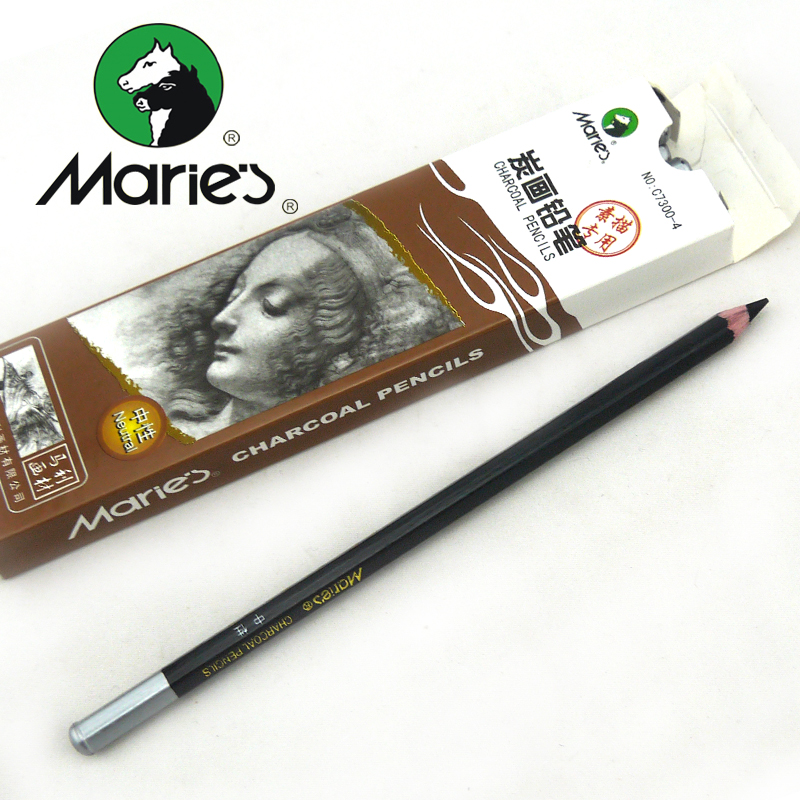 Mali sketching Marley soft charcoal drawing pencil C7300-color is thick black and not easy to fall out of single branch