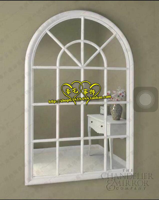 Casual New Fashion Luxury White Iron Fake Window Frame Wall Decoration Arc Window Living Room Dining Table Decoration Frame Wall