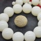 Ngọc trắng mịn Bodhi gốc đã hoàn thành hạt mật độ cao đánh bóng vòng đeo tay vòng tay phụ kiện tự làm vòng cổ 108 - Vòng đeo tay Clasp vòng đá thạch anh Vòng đeo tay Clasp