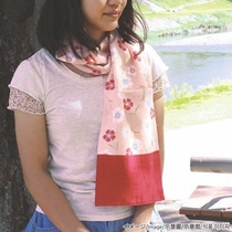 Japanese KUROCHIKU gauze cotton scarf cotton Japanese style print sun protection summer shawl
