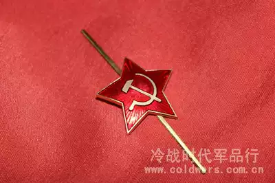 Former Soviet Soviet Red Army Star 2CM Red Star hat badge boat hat combat hat Panama hat military cap