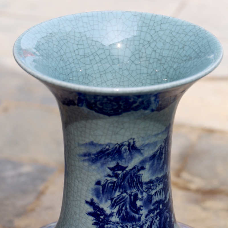 Archaize crack of jingdezhen ceramics glaze sitting room the multi-ethnic study of large vase household furnishing articles craft ornaments