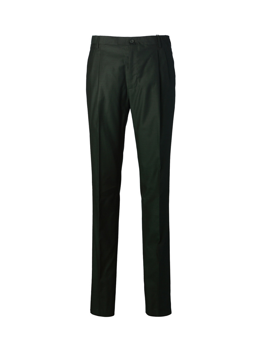Dolce&Gabbana 墨绿色直筒西裤