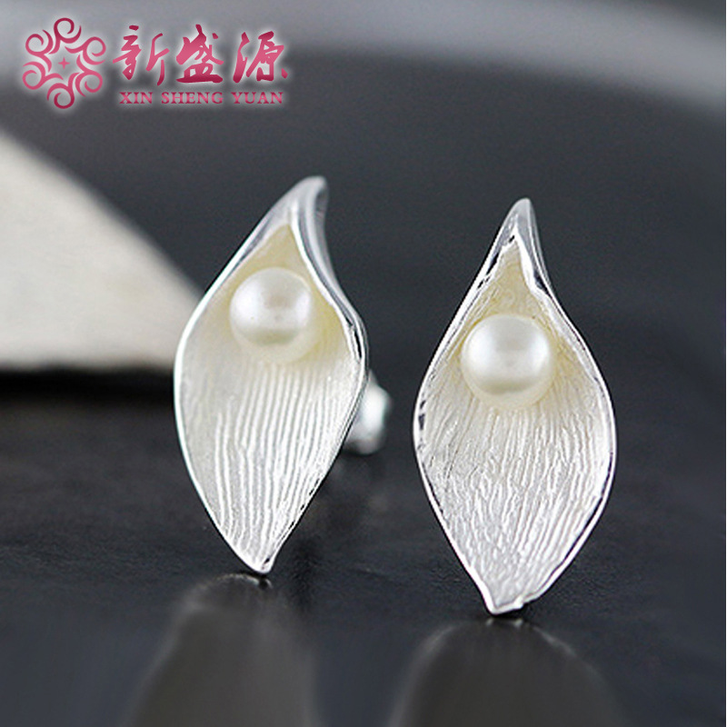 Oops S925 Sterling Silver Yeto Natural Bead Earrings Korean Fashion Noble Elegant Earrings