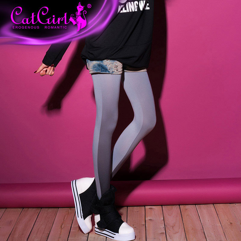Japanese Harajuku velvet gradient color sexy spring and autumn stockings pantyhose is not easy to hook silk inner pantyhose pantyhose women
