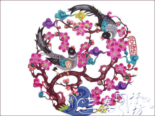 Hand-colored paper-cut Ox year a variety of fine New Year crafts gift decoration living room decorative painting Chinese style glass stickers