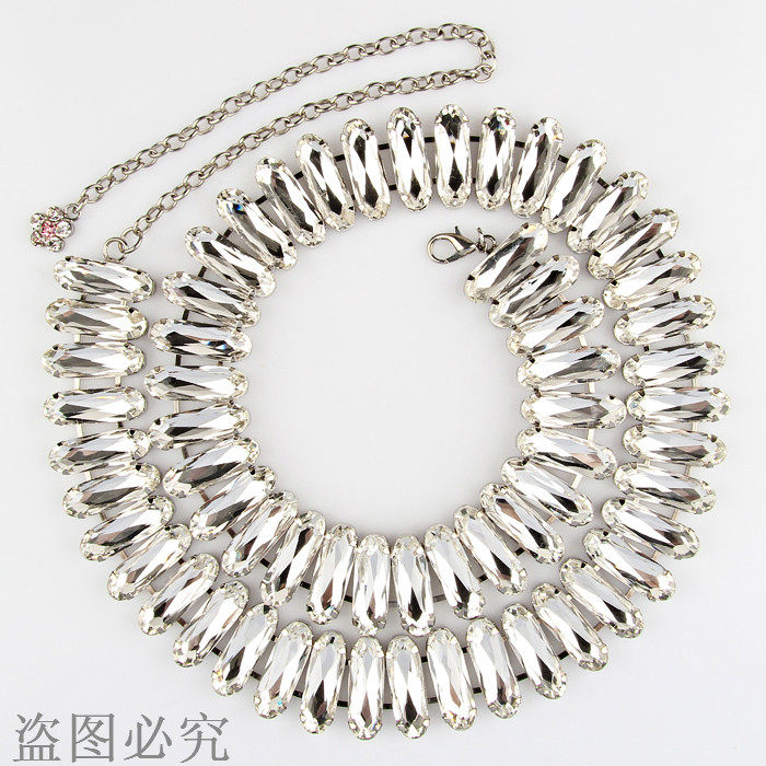 Dress belt - belt - Ultra Flash Crystal fashion Han Water Drilling Link Female Handy - tape Belly - dance chain