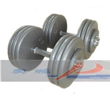 Free shipping painted flat piece 140kg heavy weight dumbbell