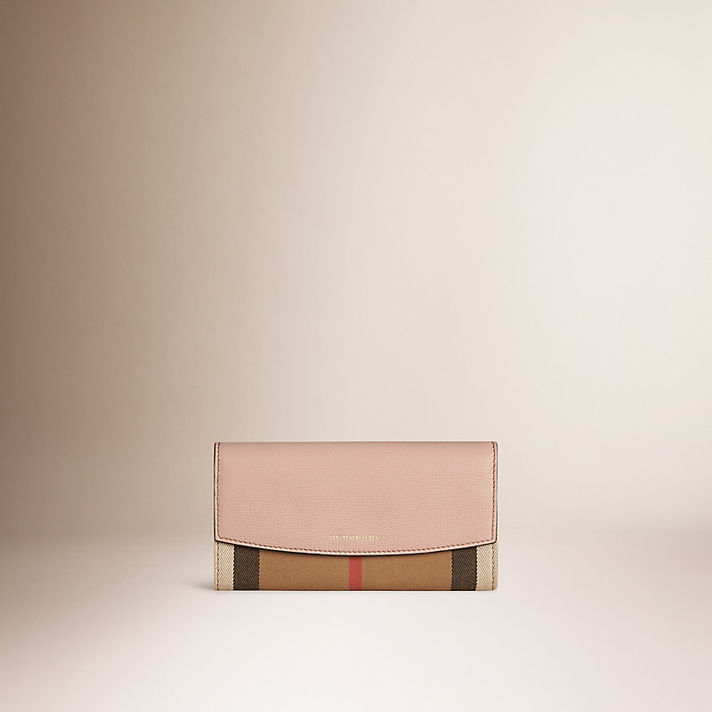 BURBERRY/博柏利House 格纹皮革长款钱夹 39968601