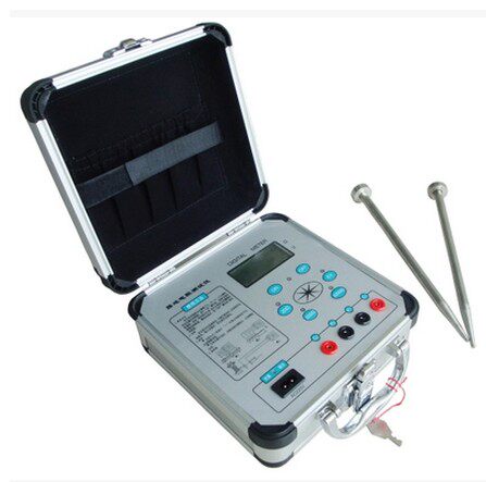 HT2571 lightning protection grounding measuring instrument digital grounding resistance tester ground resistance meter connected to the surface